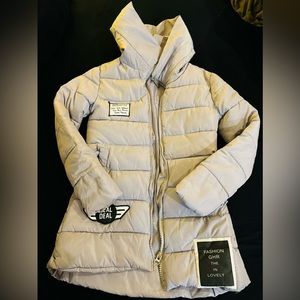 Women’s XS Puffer Jacket Sky Blue color